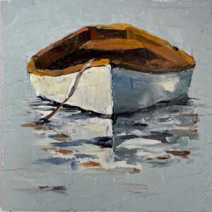 White Rowboat at Anchor